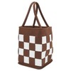 Felt Bicycle Basket Felt Cloth Foldable Detachable Brown and White