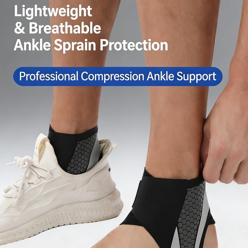 Tobillera ergonómica, peso ligero, transpirable, soporte atlético para baloncesto, fútbol,