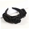 COLLBATH Cloth Rose Hair Band for Women Solid Flower Headband