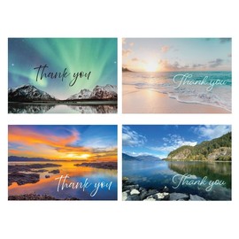 Great Papers! Scenic Waterscape Collection Thank You Note Card and Envelope, 4.875" x 3.375", 20 count (2025024)