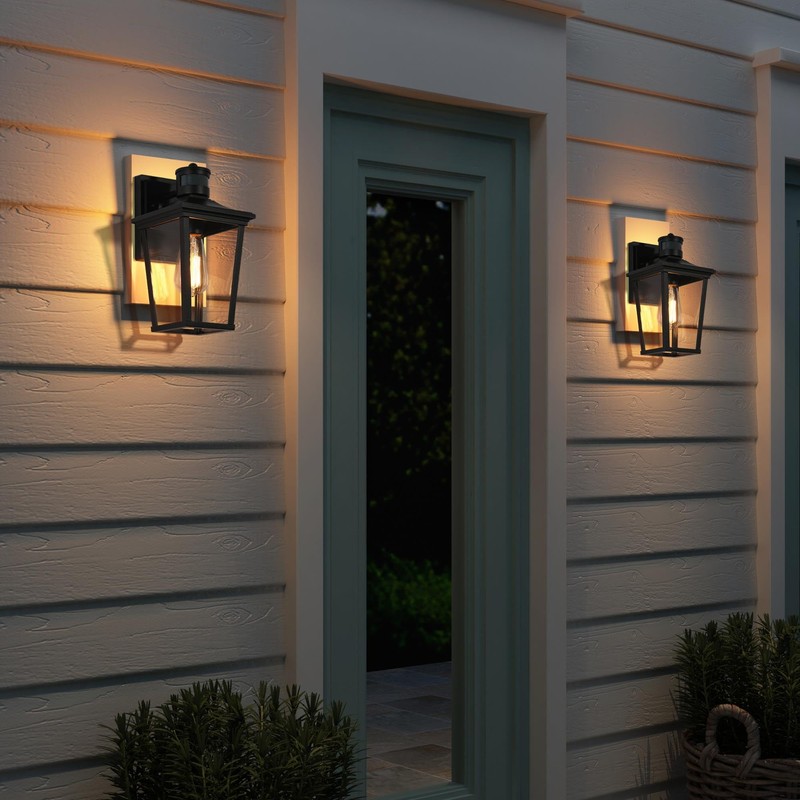 Motion Sensor Outdoor Wall Lights, Farmhouse Exterior Wall Sconces Light