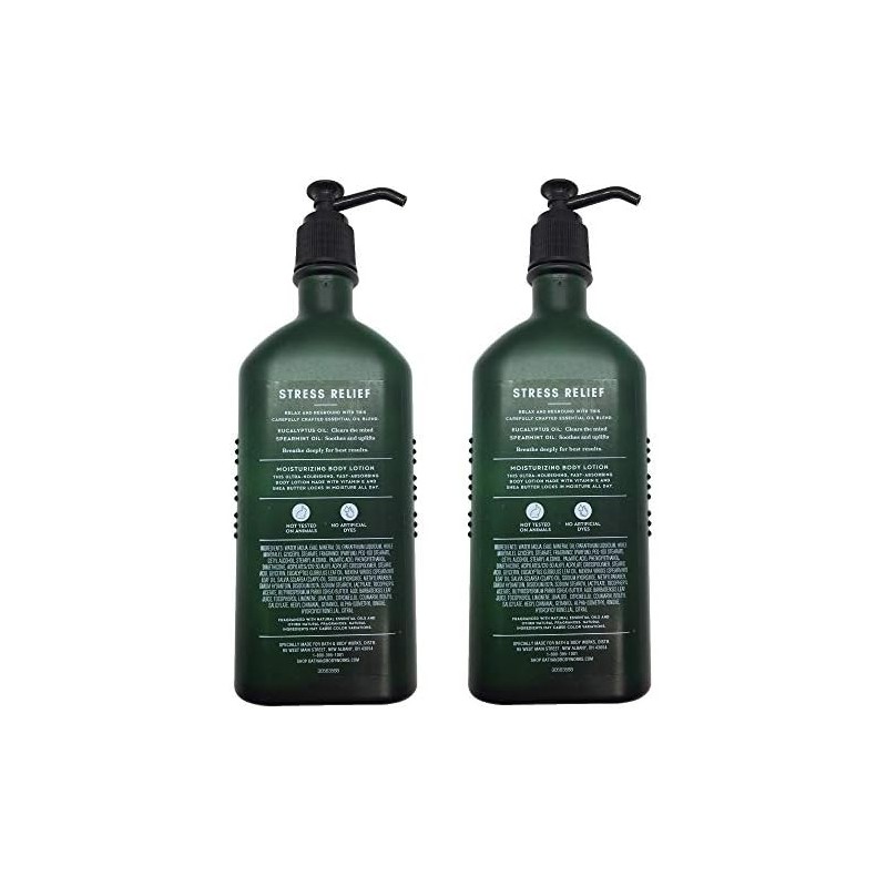 Bath and Body Works Aromatherapy Body Lotion Eucalyptus Spearmint (2-Pack),