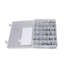 1520pcs SMD Electrolytic Capacitor Kit 36 Values 1uF-1000uF Aluminum Kit for Automotive, Network, Capacitance Voltage Lighting
