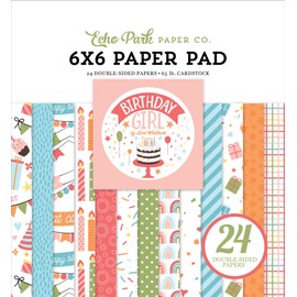 Echo Park Double-Sided Paper Pad 6"X6" 24/Pkg-Birthday Girl IG262023