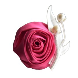 Rhinestone Rose Flowers Brooch Pin for Women Shell Pearl Fabric Flower Brooches Lapel Pins Wedding Corsage Hairpins Hairclips Crystal Collar Dress Accessories Jewelry for Prom Dance Party Masquerade (Rose)