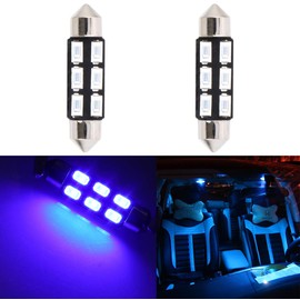 cciyu 39mm Festoon LED Bulbs 5730-6 SMD LED Bulb Dome Map Interior Light Lamp D6423 6461 DE3423 DE3425 LED Light Bulbs,2Pack Blue
