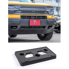 Savadicar Front License Plate Frame, Durable ABS License Plate Holder Bracket Compatible with 2021-Present Ford Bronco Sport, Exterior Accessories, 1 PC, Black