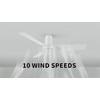 Carro 44 Inch Ceiling Fan without Lights Flush Mount, Small