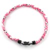 MapofBeauty 18" Three Braided Rope Sport Tornado Necklace (Pink/White)