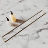 HTOH Gold Shower Drain, 24 Inch Linear Shower Drain with