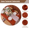 Fitable 2 Pack Faux Linen Fall Tablecloths, Wrinkle Proof Fabric