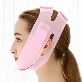 Lifting band V-line jaw line contour face chin lifting belt - White / 리프팅밴드 브이라인 턱선 윤곽 얼굴 턱 땡김이 벨트 - 화이트