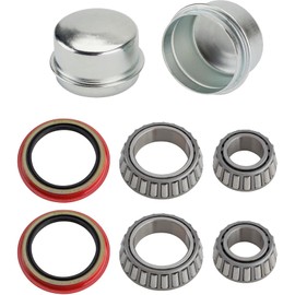 Speedway Motors Bearing-Seal Kit, Fits Mustang II, Includes 2 Inner Wheel Bearing Cones, 2 Outer Wheel Bearing Cones, 2 Seals and 2 Dust Caps, Steel with Zinc Plated Finish