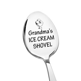 Granny Nanny Mothers Day Gifts for Grandma Nana Spoon Gift for Nan Grandma Birthday Retirement Gifts for Grandmother Ice Cream Lover Presents for Nannie Grandma's Ice Cream Shovel Spoon Gift