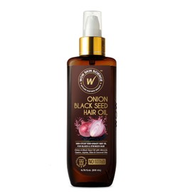 WOW Skin Science Aceite capilar de semillas negras de cebolla, tratamiento nutritivo para el crecimiento del cabello seco y dañado con aceites de almendras, ricino, oliva, coco y jojoba