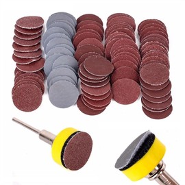 KiheNe 100Pcs 1inch 25mm Sanding Discs Pad 100-3000 Grit Abrasive Polishing Pad Kit for Rotary Tool Sandpapers Accessories