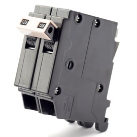 ALLCSM Upgraded 2125 2-Pole 125-Amp Circuit Breaker Replacement for Cutler Hammer Load Centers, 3/4 Inch Plug-On Molded Case Circuit Breaker, Thermal Magnetic Protection, 10 KAIC, 120/240V