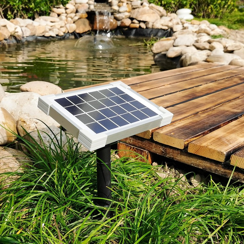 AEO Solar Powered Air Pump Kit, Two Airing Stones, 22GpH