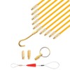 Cabling Rods, Fiberglass Electrical Connectable Fish Tape Pull Kit, 10Rods