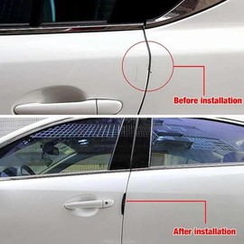 4 Piezas Protector De Puertas Automovil,Tope Antigolpes para Borde de Puertas,Autoadhesivo PVC Transparente,Universales de Silicona para Bordes de Puerta para Camioneta,Sedan,SUV,Vehículo