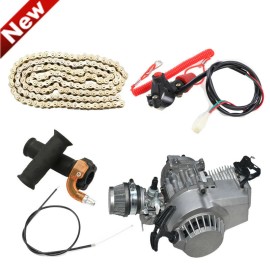 Unbranded 50cc 47cc 49cc Engine Motor Kit 2 Stroke for Mini Chopper Pocket Dirt Bike ATV