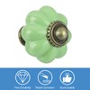 Sourcing Map 12pcs Ceramic Pumpkin Knobs, Lime Green Decorative Pulls,