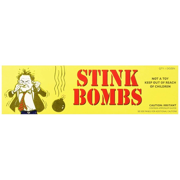 Rhode Island Novelty Stink Bombs | 3 Glass Vials Per Box | 12 Boxes Per Order