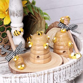 1set Beehive Dipper Ornament Adorable Bee Hive Decor for Tiered Tray Balcony Accessory Festival Beehive Decoration Beehive Adornment Outdoor Dipper Decor