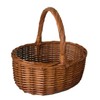 Red Hamper Double Steamed Oval Shopping Basket, Wicker, Brown, 31