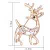 Unbranded Men Womens Deer Animal Crystal Rhinestone Brooch Pin Shirt