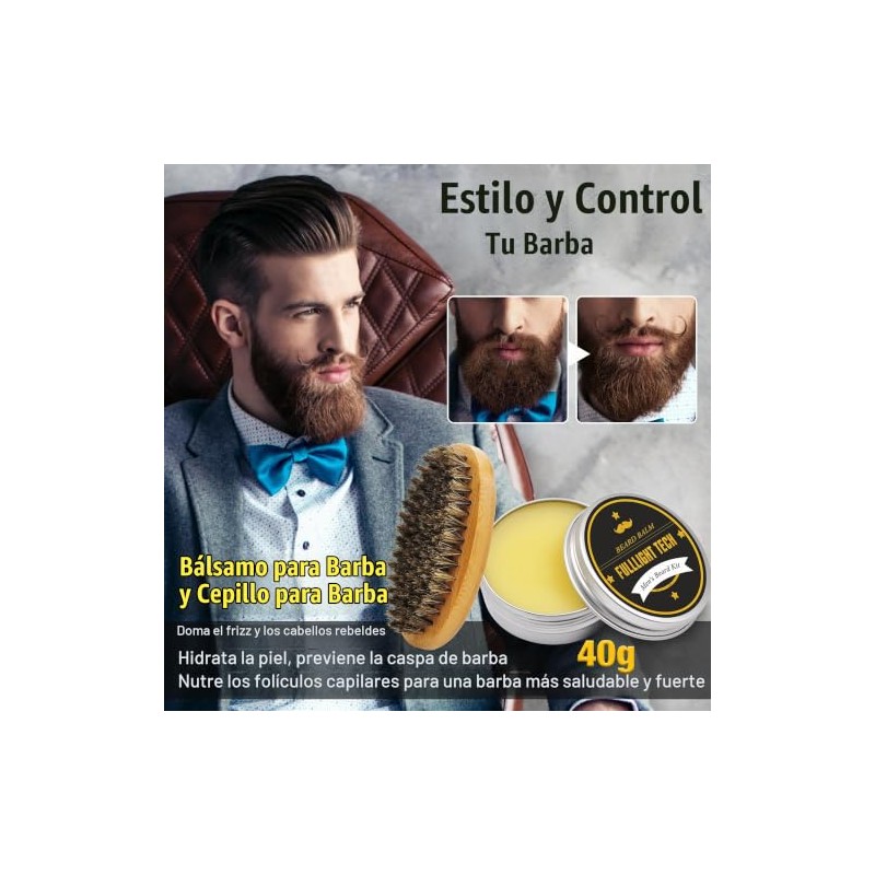 Fulllight Tech Kit Barba 60ml 3x20ml Aceite Nutrición Regeneración Fortalecimiento