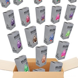 BOLERO – Assorted Fruit Flavors Flavored, Sugar Free and Low Calorie Powdered Drink Mix, Makes 16oz for Strong Flavor or 32oz for Mild Flavor, 96 Small Sachet Singles-To-Go