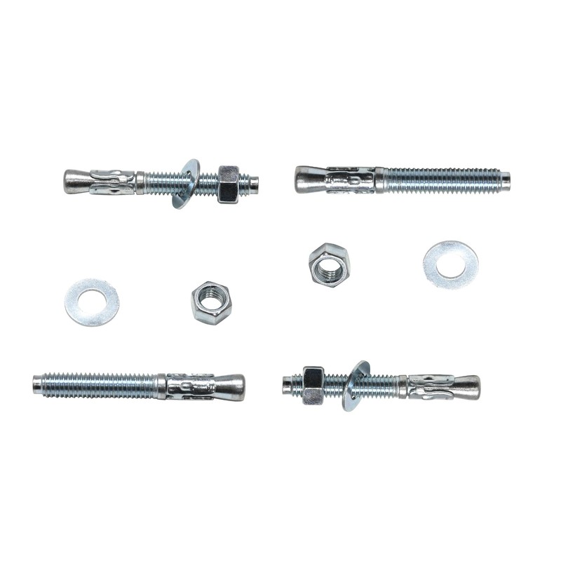 Vestil AS-383-4PK Steel Concrete Sleeve Anchor Bolts 4 Pack 3/8