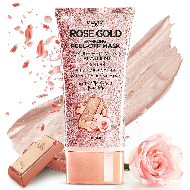AZURE Sparkling Peel-Off Masks Bundle - Rose Gold Hydrating Peel-Off