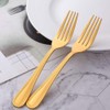 SUNSENGEUR Stainless Steel Kitchen Dinner Forks with Bead Pattern 12-Piece