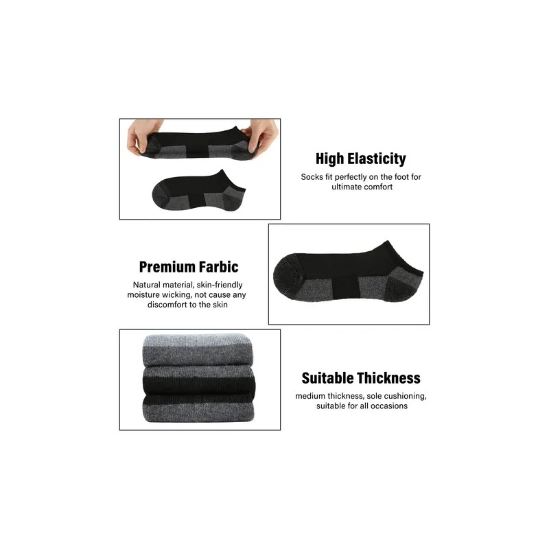 De Calcetines Cortos Mujer Hombre 12 Pares Tines Moda-shang