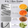 Ourokhome Cheese Grater, Handheld Box Grater with Container & Lid,