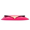 JNB Faux Patent Leather Glossy Envelope Clutch, Fuchsia, Medium