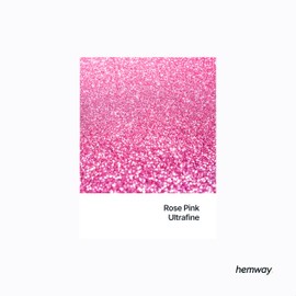 Hemway Premium Ultra Sparkle Glitter Multi Purpose Metallic Flake for Arts Crafts Nails Cosmetics Resin Festival Face Hair - Rose Pink - Ultrafine (1/128" 0.008" 0.2mm) 100g / 3.5oz