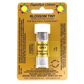 Sugarcraft Sugarflair Colour Blossom Tint Powder Dust Shadow Grey 7ml