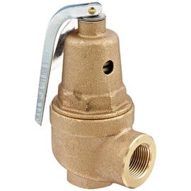 Apollo Valve 10-600 Series Bronze Safety Relief Valve, ASME Hot Water, 100 psi Set Pressure, 1" NPT Female