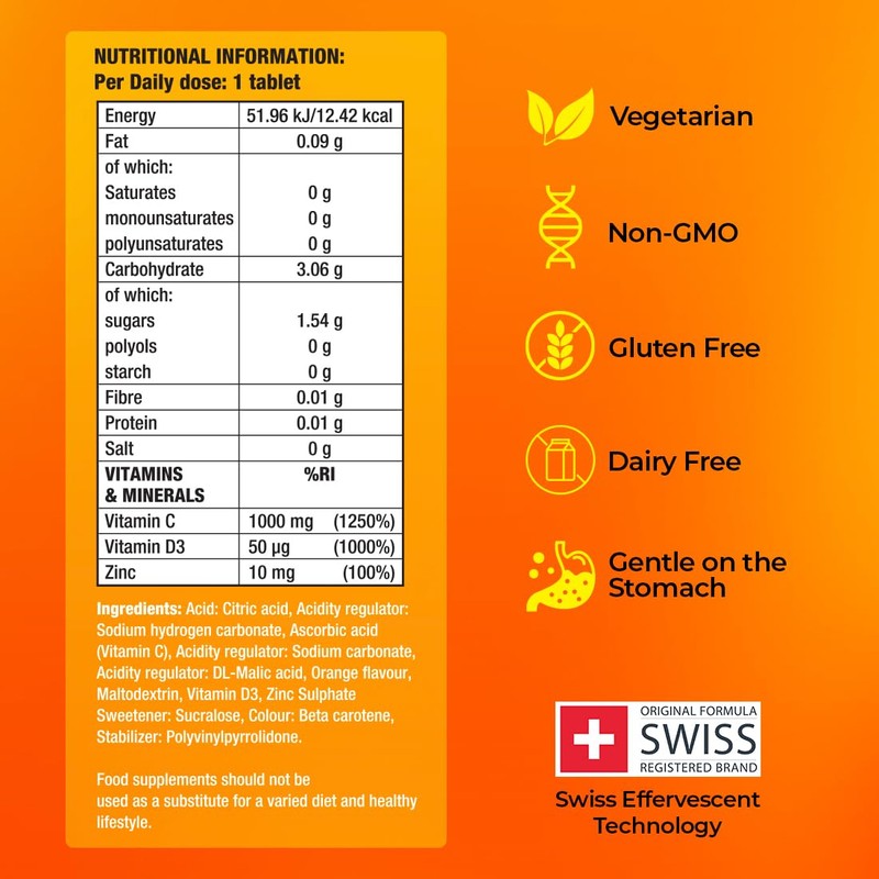 Fast&Up Vitamin C, Vitamin D & Zinc - 20 Effervescent