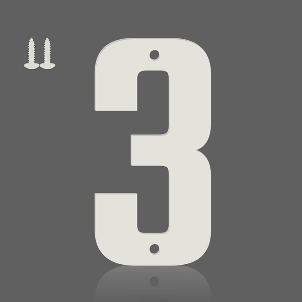 5 Inch Aluminum House Numbers - Waterproof, Rust-Resistant Modern Address