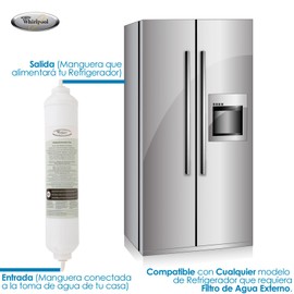 Whirlpool Alova Filtro de Agua Externo Universal 4378411RB marca Whirlpool para Refrigeradores