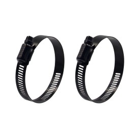 ISPINNER 2pcs 3 Inch Stainless Steel Adjustable 60-80mm Size Range Worm Gear Hose Clamp, Fuel Line Clamp for Plumbing, Automotive and Mechanical Application (Black)