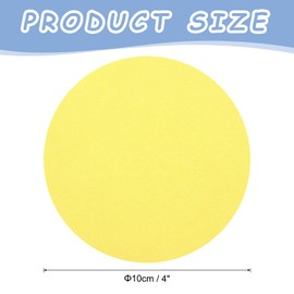Rebower 50 Sheets Circles Cutouts Paper, 4 Inch Round Origami Cardstock Construction Paper, [for Arts DIY Crafts Art Bulletin Board Decorations ] Yellow