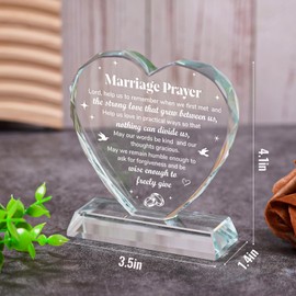 Cutywood Wedding Gifts for Bride and Groom, Crystal Engraved Engagement Gifts for Her Him, Anniversary Wedding Gifts for Couple, Mr and Mrs His and Hers Gifts for Valentines Day Birthday Christmas