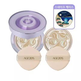 Age20s 에이지20s 팩트 2026년형 홈쇼핑 다이아 물광샷 앰플 에센스 21호 본품+리필+스네이크 Age 20's Pact 2026 Edition Home Shopping Diamond Glow Shot Ampoule Essence No. 21 Full Size + Refill + Snake