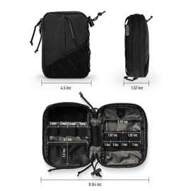 TACTICAL_GEEK Block E Series EDC Pouch Compact Belt Bag, Multi-Purpose Molle EDC Bag Gadget Organiser, Multi-Purpose Molle Tool Pouch for Multitools, Nylon Everyday Tool Organiser Bag, E4.0 Black