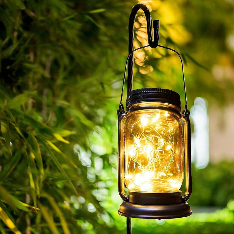 Outdoor Solar Lantern Auto Sensing ABS Glass Soft Warm Light